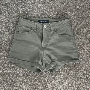 High waisted Army Green Aeropostale shorts